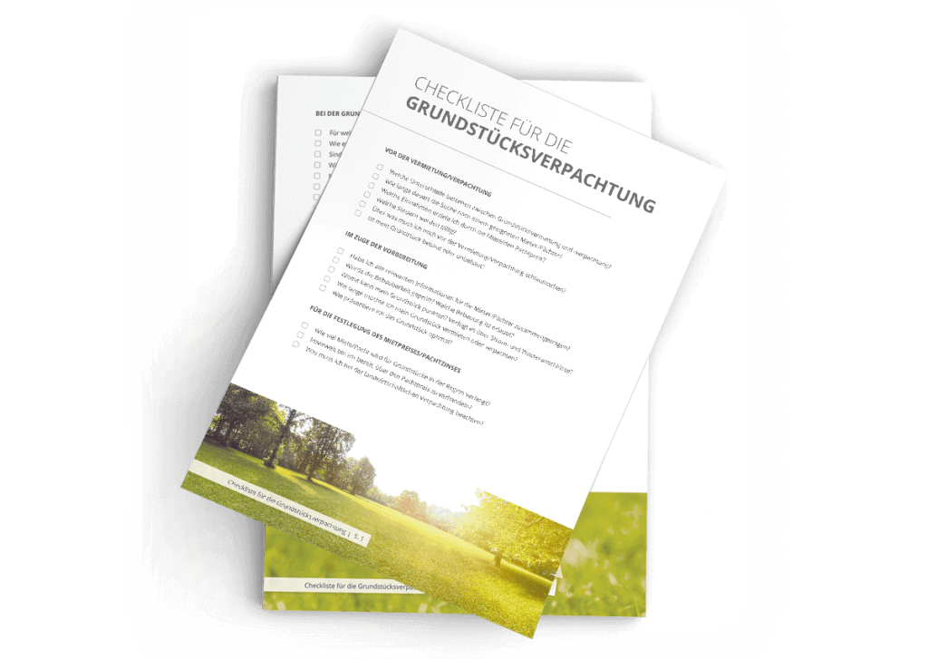 Checkliste zur Grundstücksverpachtung