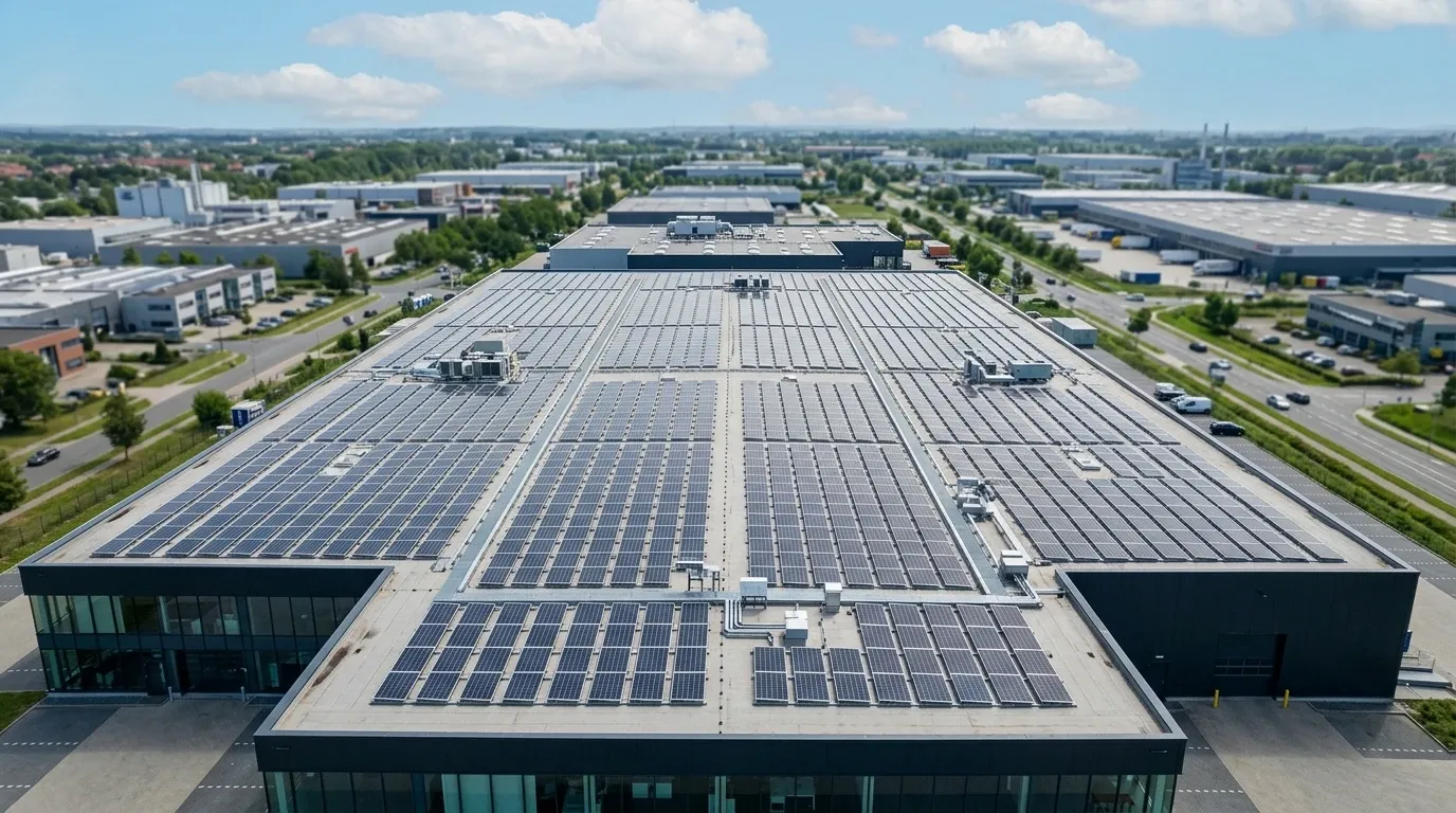 Photovoltaik auf einem Gewerbedach